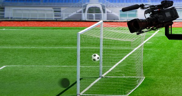 Nieuwe voetbalcamera in gebruik