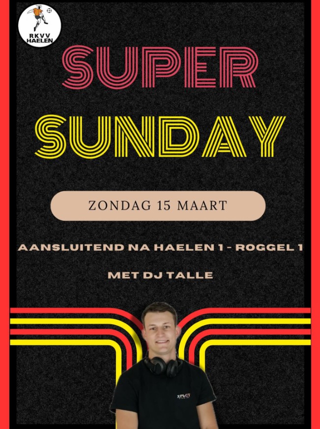 Super Sunday zondag 15 maart