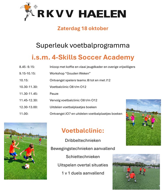Voetbalprogramma 18102025