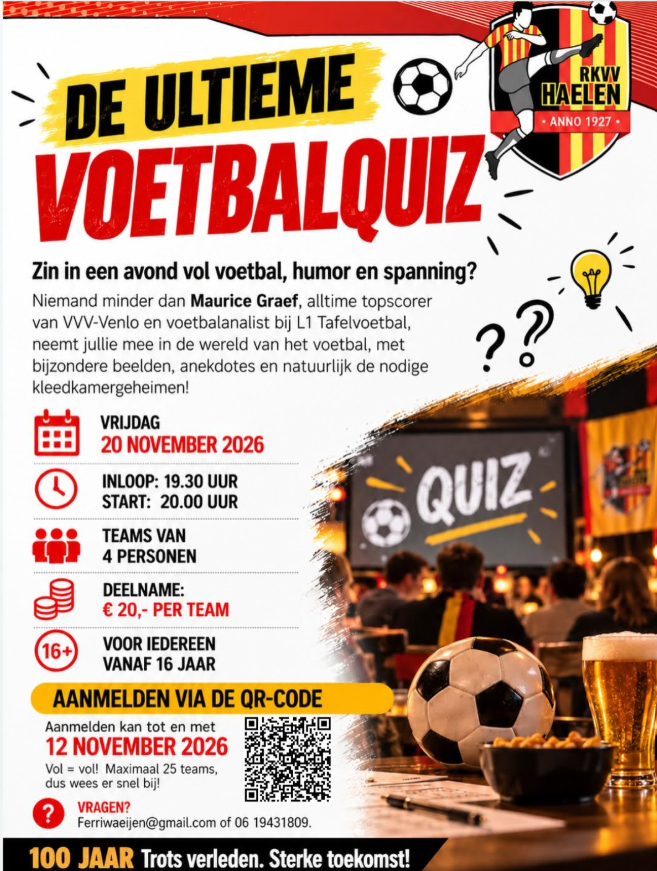 Zin in een avond vol voetbal, humor en spanning?