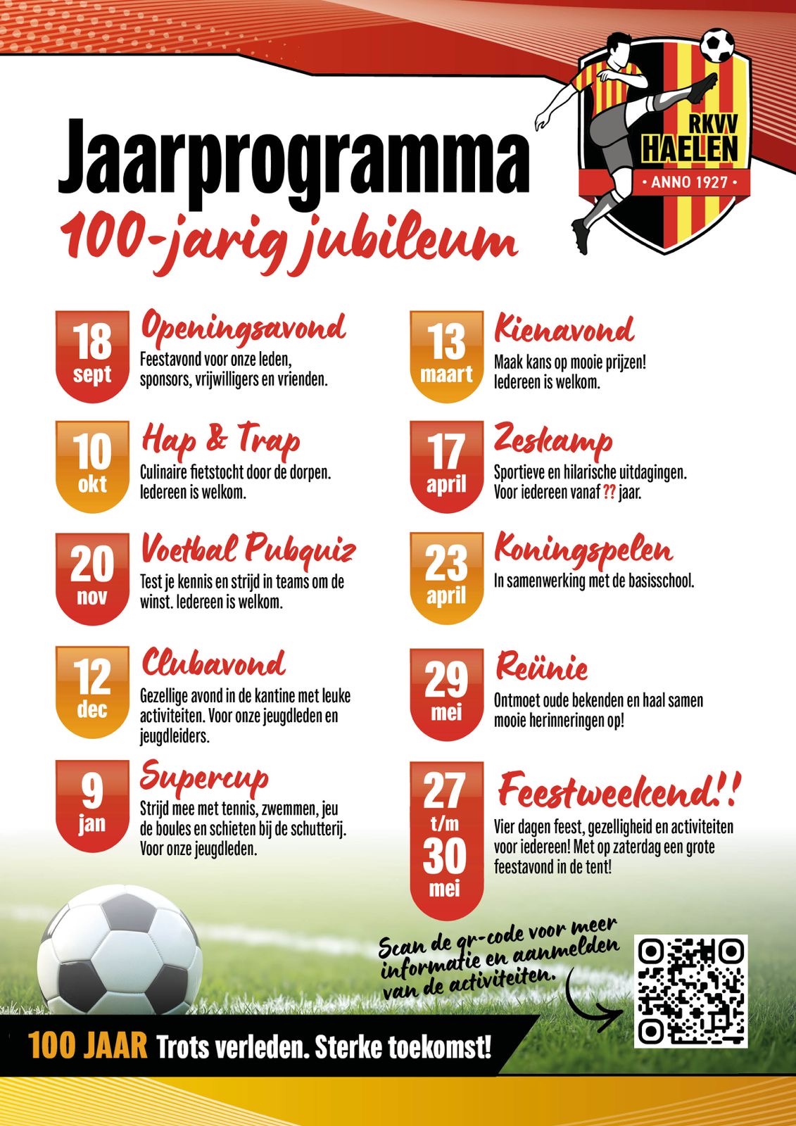Jaarprogramma 100-jarig jubileum
